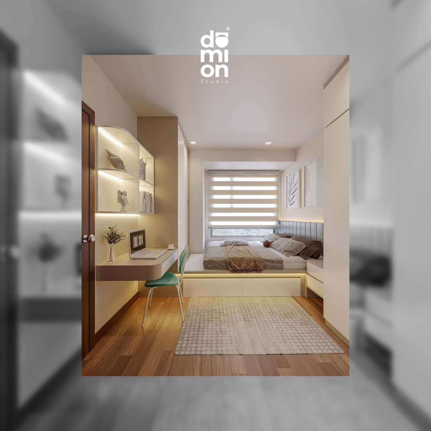 Dormitorio neutro muebles personalizados Argentina DOMION