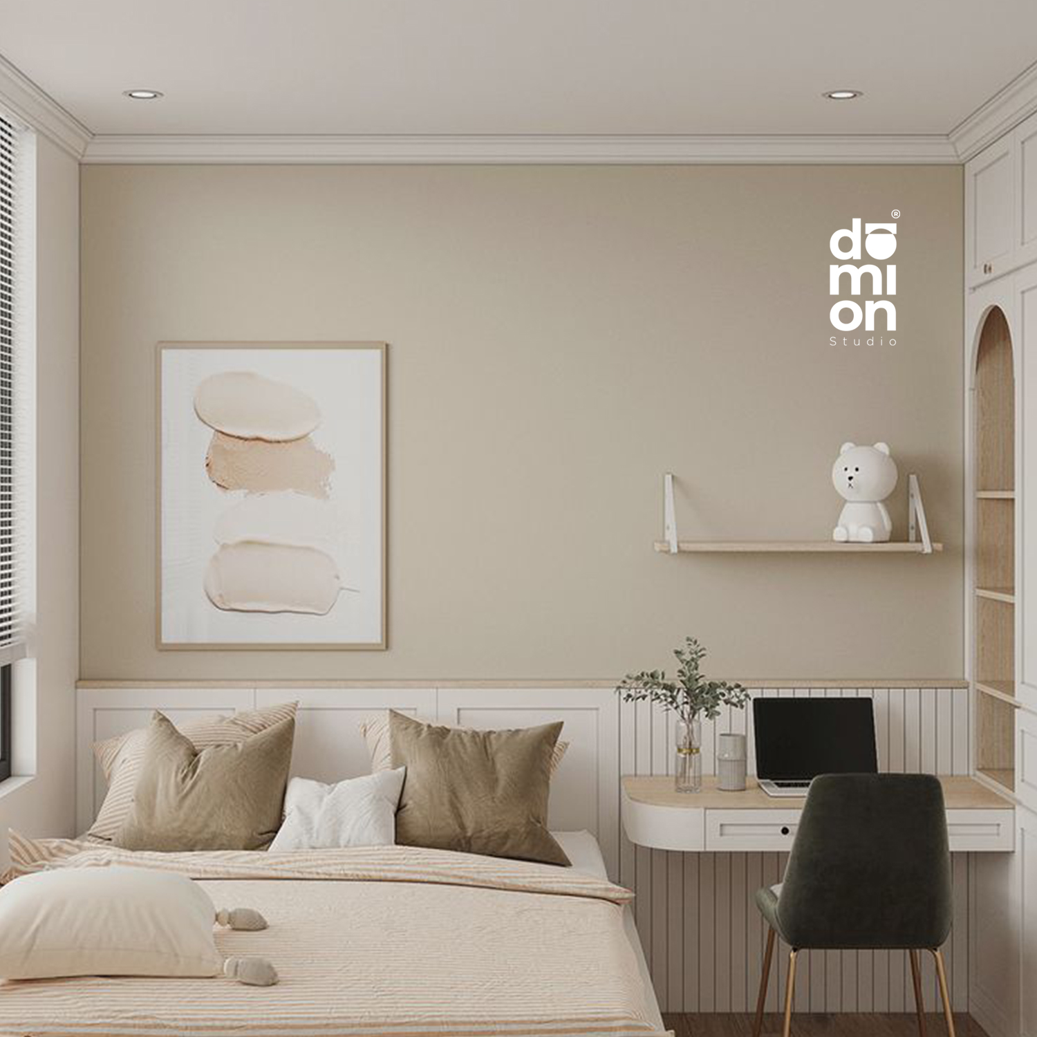 Dormitorio LED ambiental muebles a medida DOMION Argentina