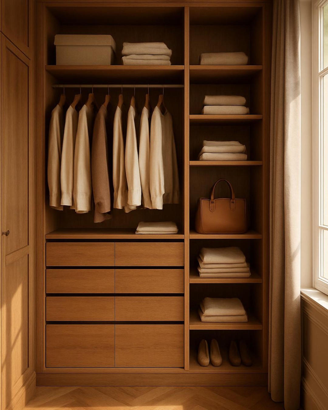 Cómo dividir un vestidor para mantener el orden real